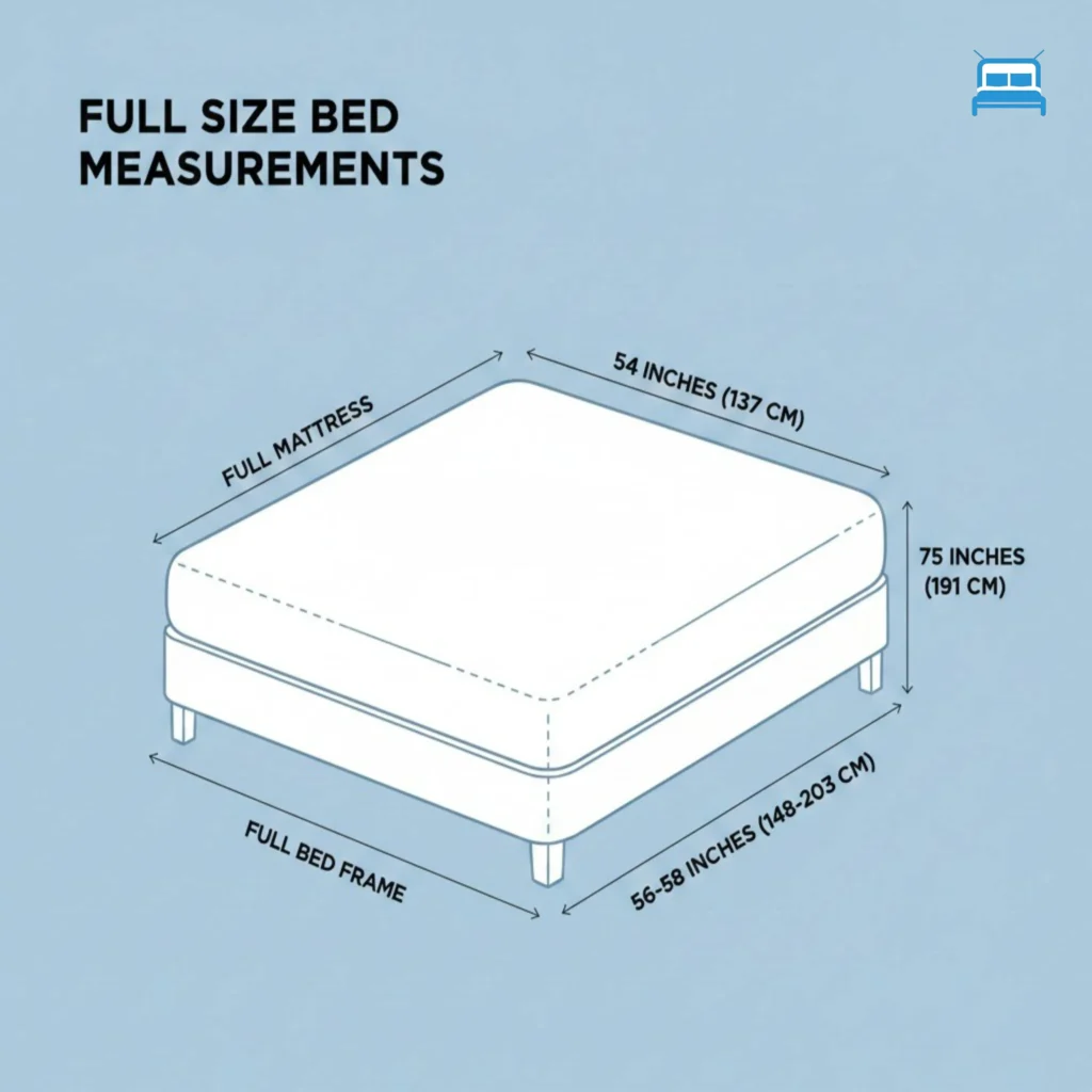 full size bed measurements
